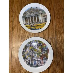 Franklin McMahon 1978 Set Of 2 Limited Edition Chicago Collector Plates w/Box